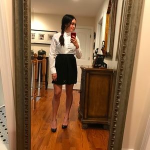 Black Floral lace mini skirt