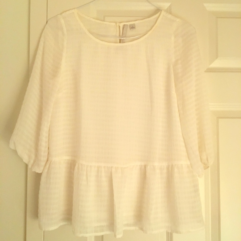 Lauren Conrad silk peplum top