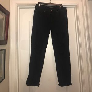Distressed Black Tomgirl Jeans