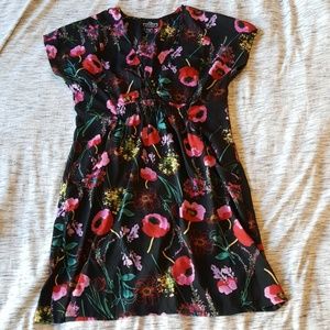 Floral black dress