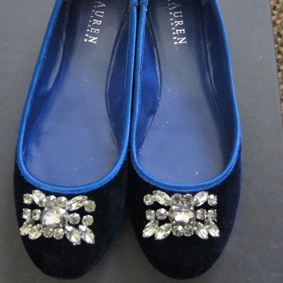 Lauren Ralph Lauren Jeweled Evening Ballet Flats - Picture 1 of 2