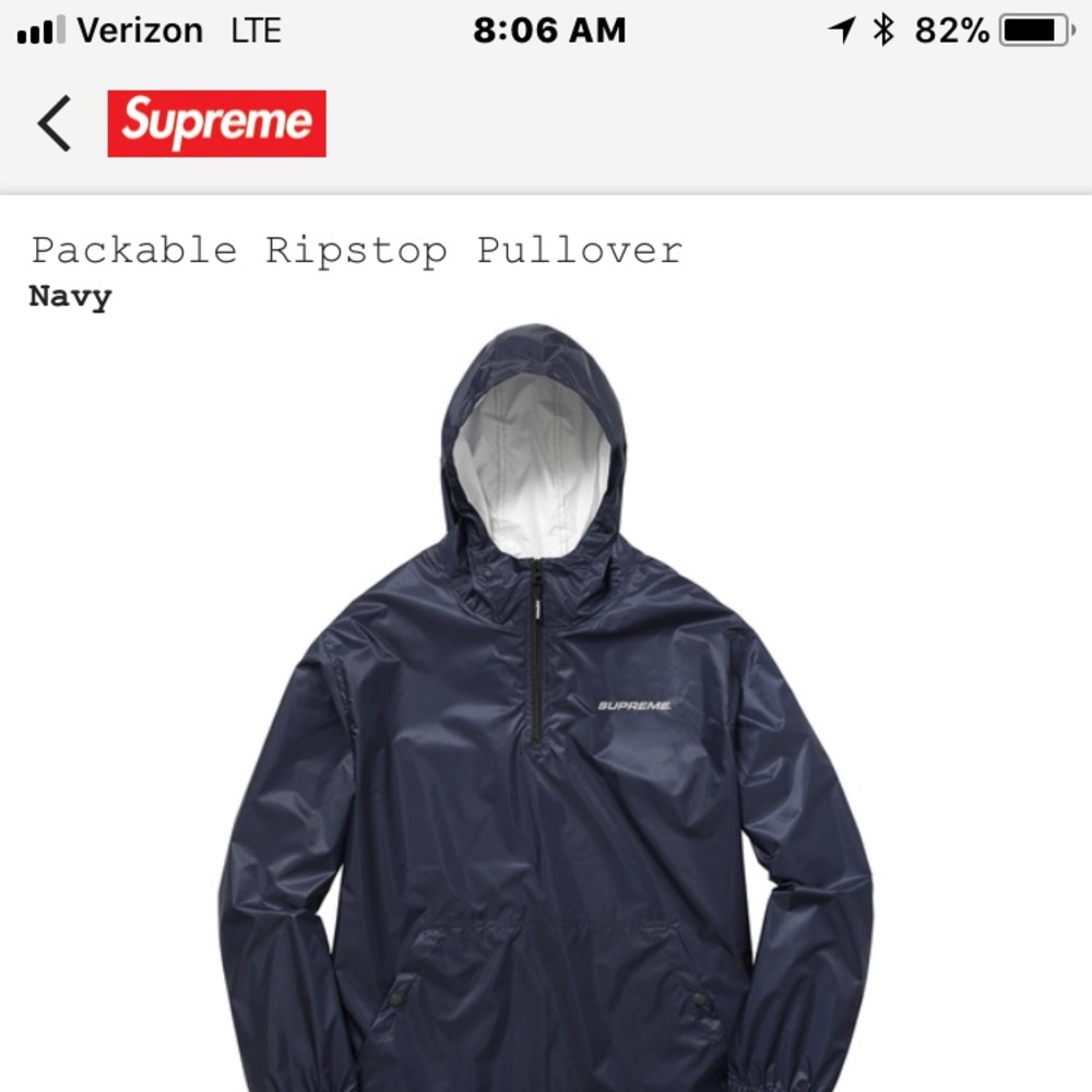 Supreme blue rip stop jacket