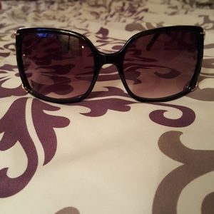 Black and Gold Oversized Sunglasses