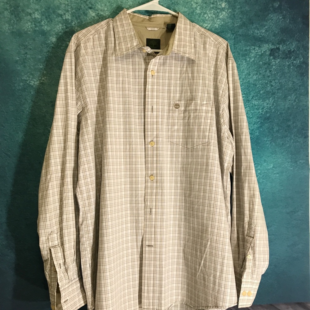 Timberland shirt tan checkered size L