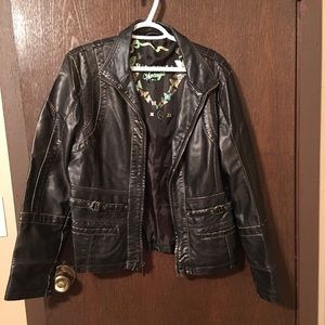 Black soft leather jacket