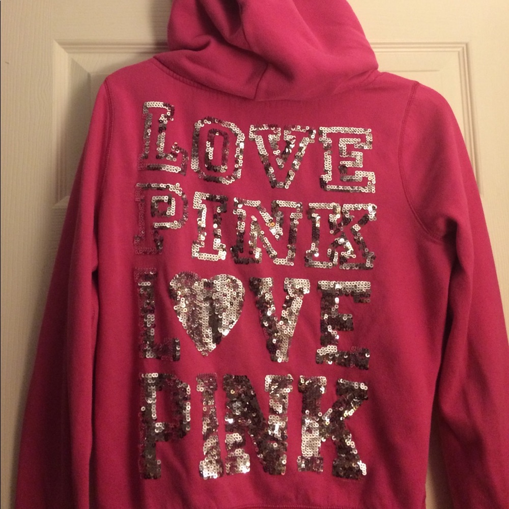 Victoria's Secret pink studded zip up