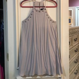 Dark cream / nude high neck dress