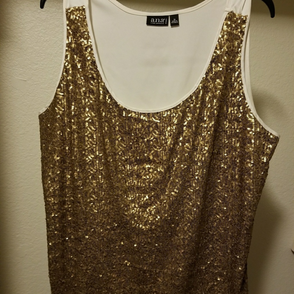 a.n.a 1x sequined shirt