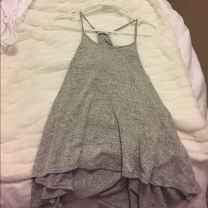 Gray knit tank top