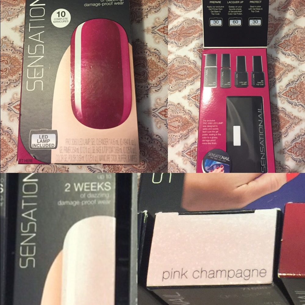 Sensationail gel kit and gel color
