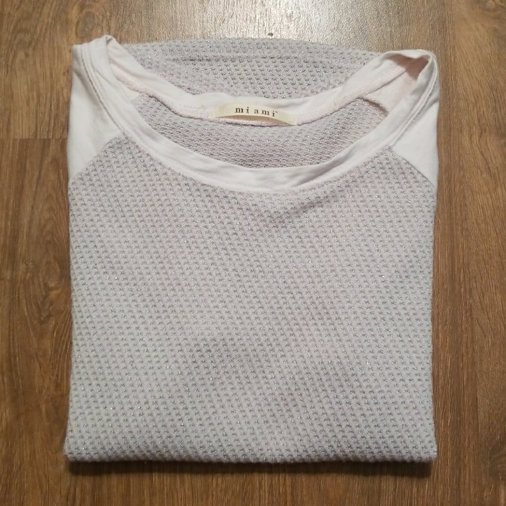 Miami light Sweater Size Small Pink and Gray