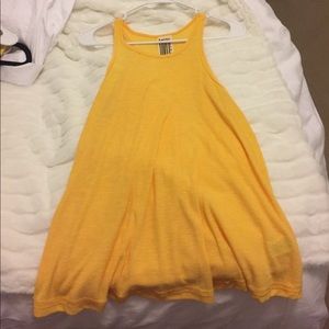 Free people yellow knit tank