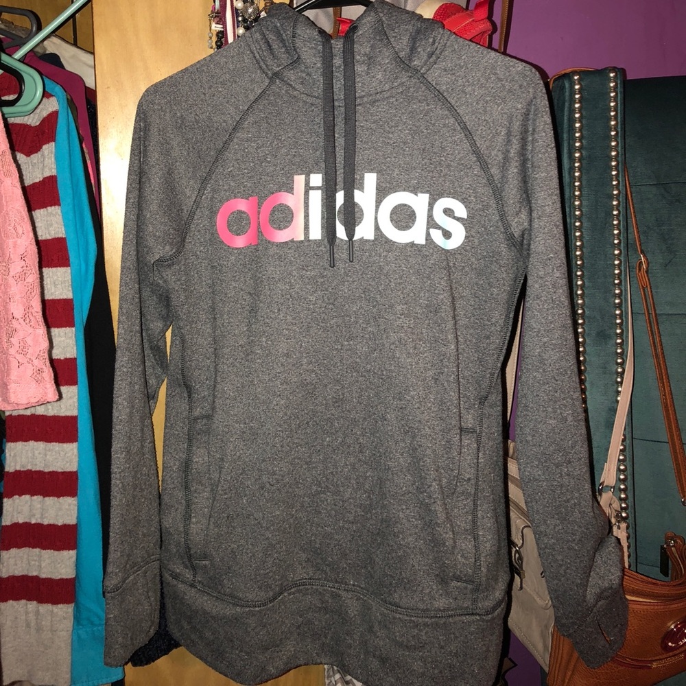 Adidas gray pullover hoodie