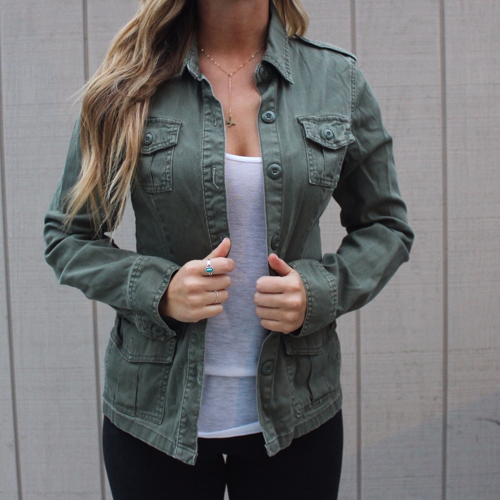 Army green fall jacket