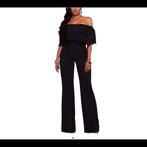 Women off the shoulders jumpsuit.