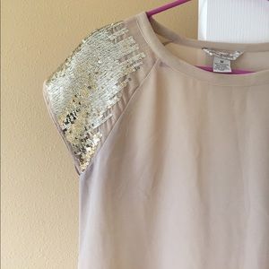 Champagne Gold Sequin Top