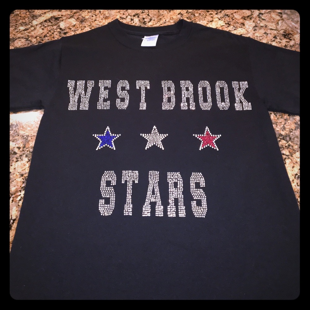 NEW RHINESTONE WEST BROOK STARS SHIRT