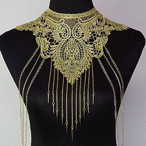 Gold lace body chain