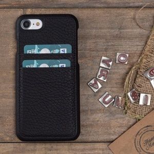 iPhone 8 / 8+ Genuine Leather Card Holder Case