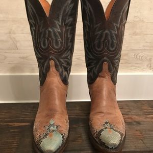Lucchese Cowboy Boots with snakeskin