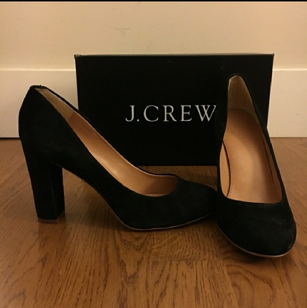 J Crew Black Heels