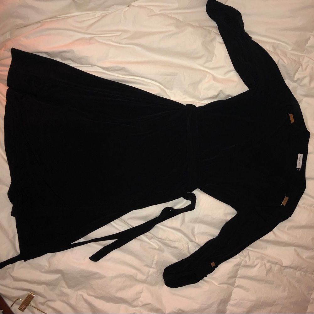 Black wrap dress