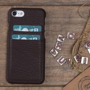 iPhone 8 / 8+ Genuine Leather Card Holder Case
