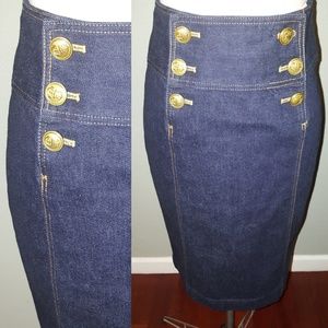 Ralph Lauren Denim Pencil Skirt