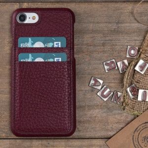 iPhone 8 / 8+ Genuine Leather Card Holder Case