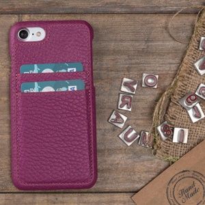 iPhone 8 / 8+ Genuine Leather Card Holder Case