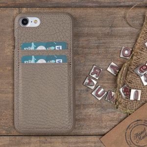 iPhone 8 / 8+ Genuine Leather Card Holder Case