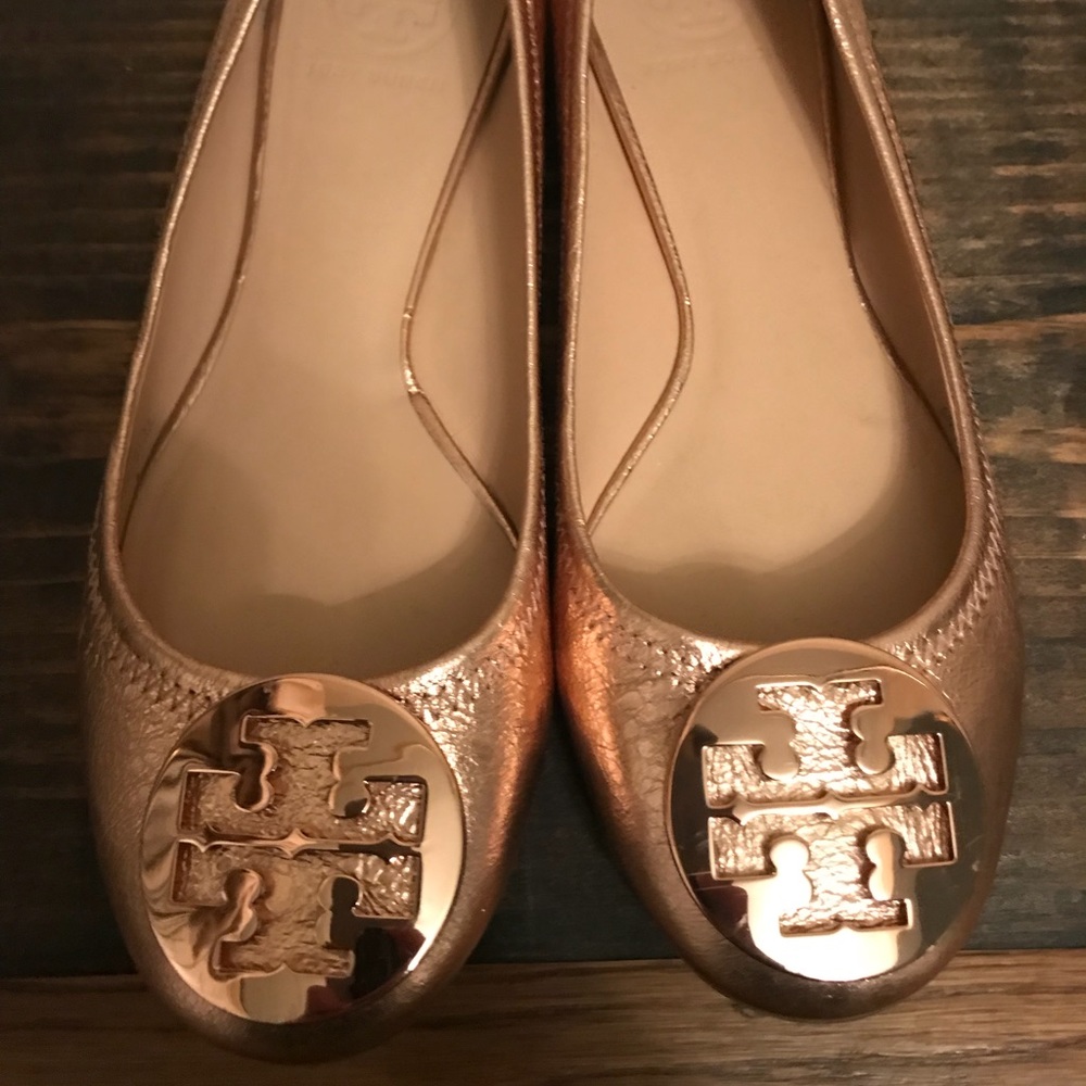 Tory Burch Rose Gold Flats