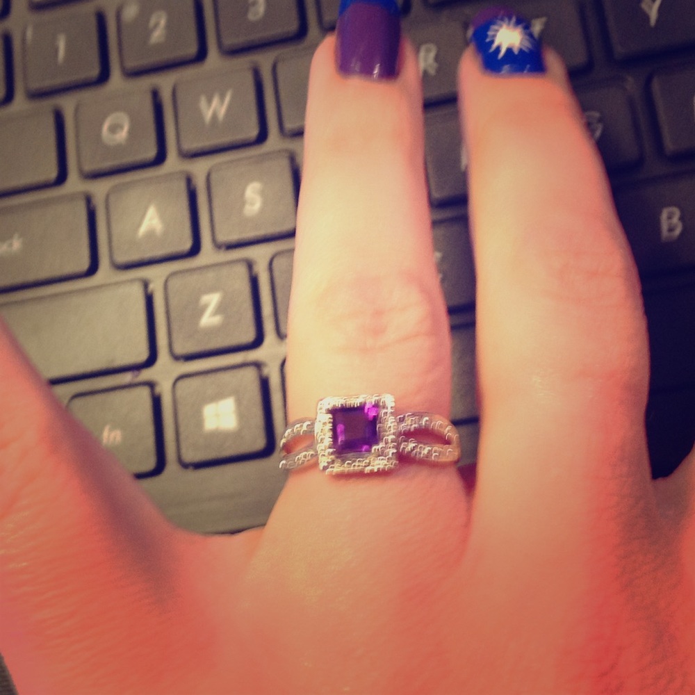 Sterling silver and amethyst ring