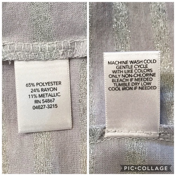 Christopher & Banks long sleeve metallic grey tee - Picture 6 of 7