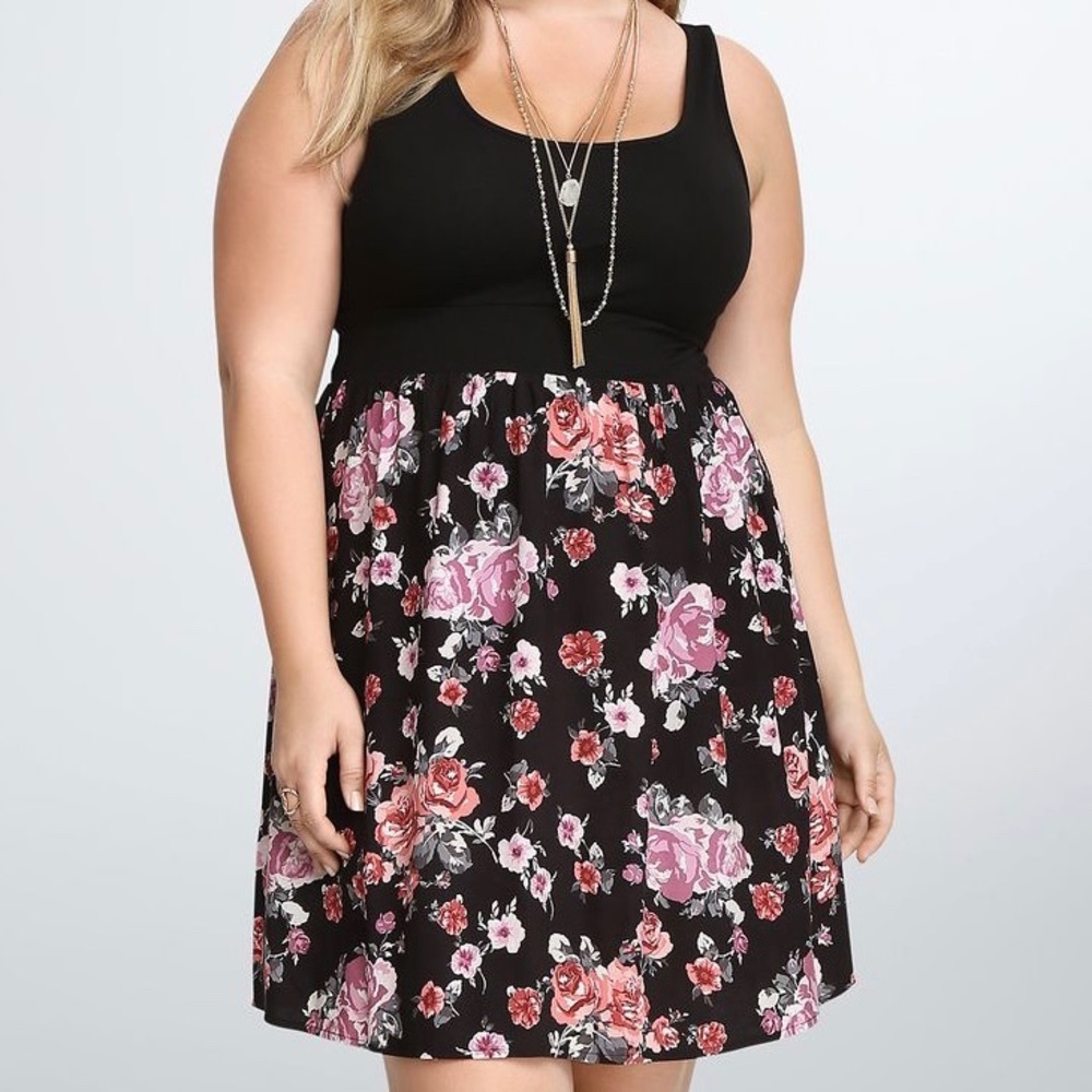 Torrid floral skater dress