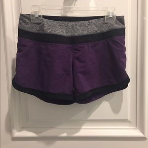 Lululemon Purple Running Shorts with Zipper