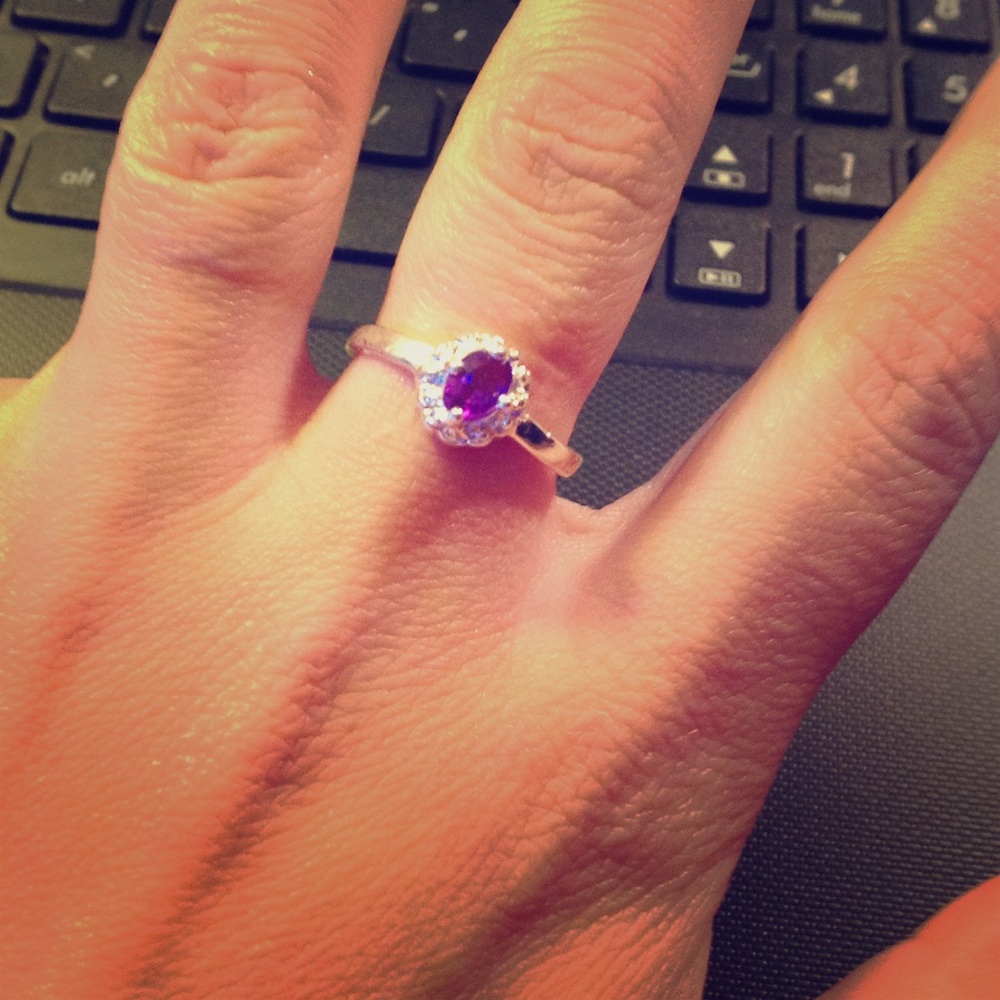 ✨❤️ amethyst and sterling silver ring