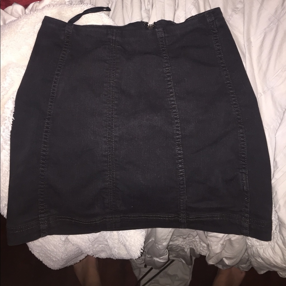 free people jean skirt