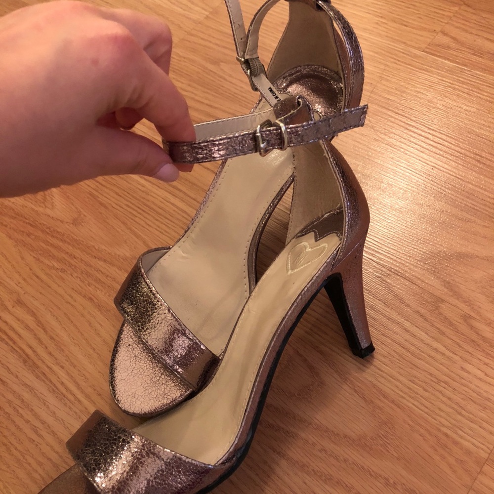 Madeline Marly Ankle Strap Sandal Pewter Synthetic