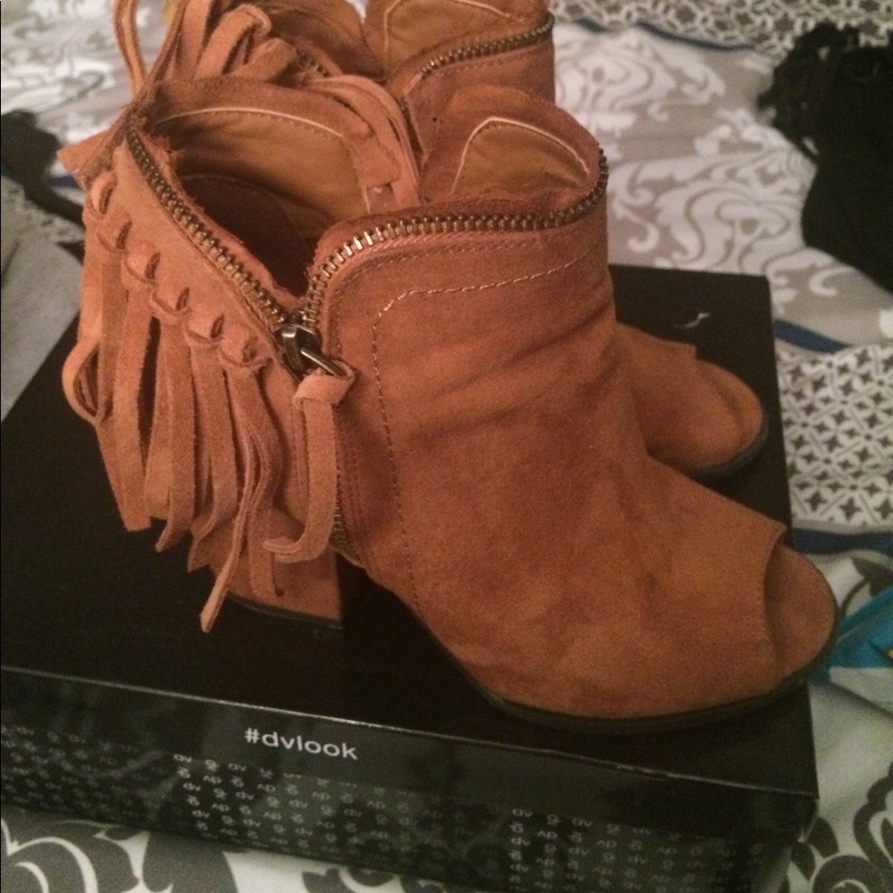 Peep toe booties