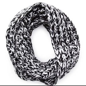 Black and white infinity scarf