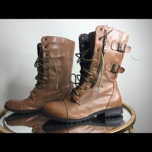 Nubuck Colored Combat Boots