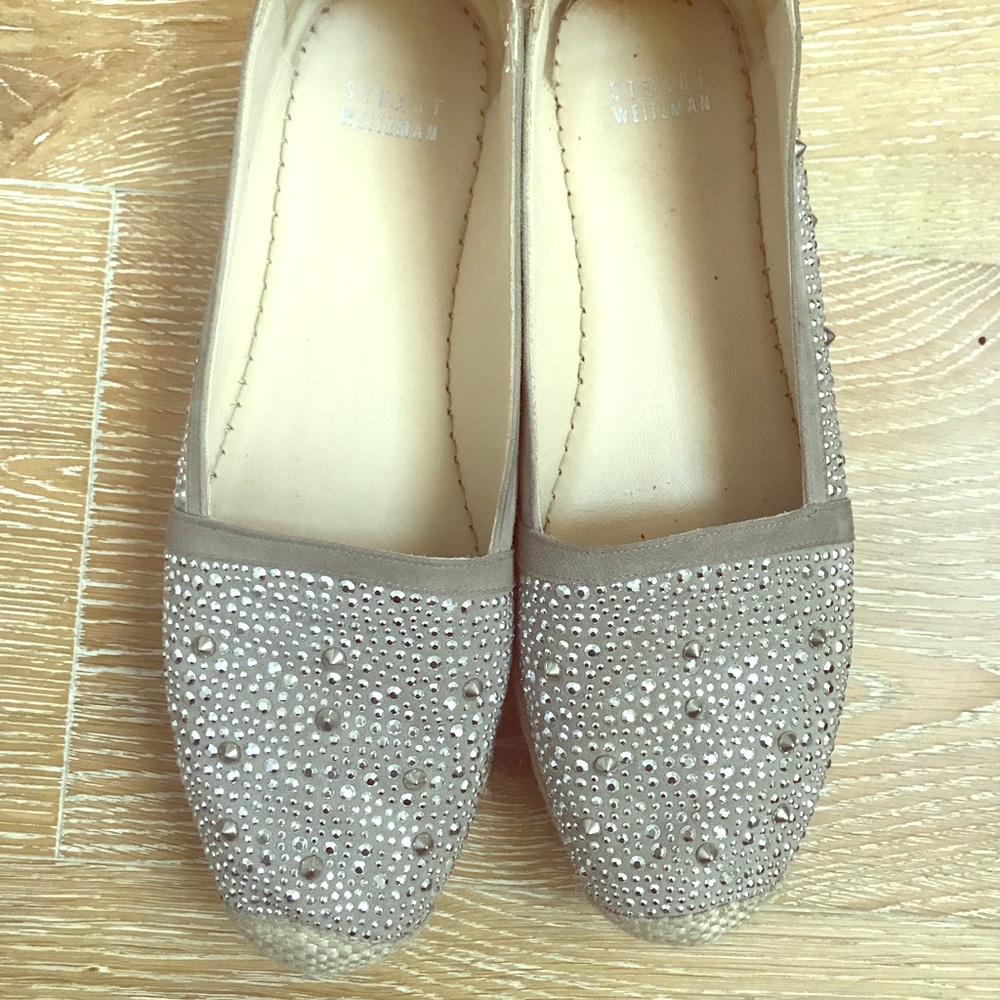 Stuart Weitzman Studded Espadrilles