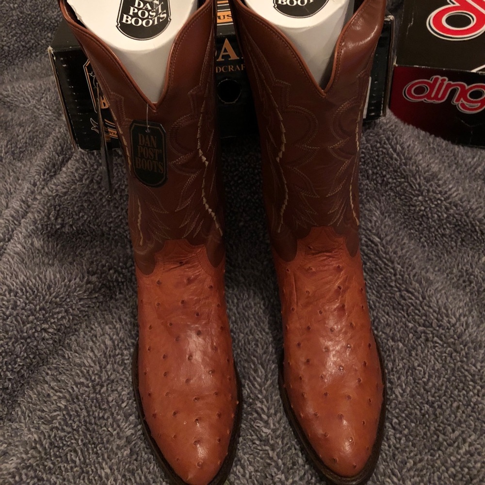 DAN POST MENS GENUINE OSTRICH WESTERN BOOTS