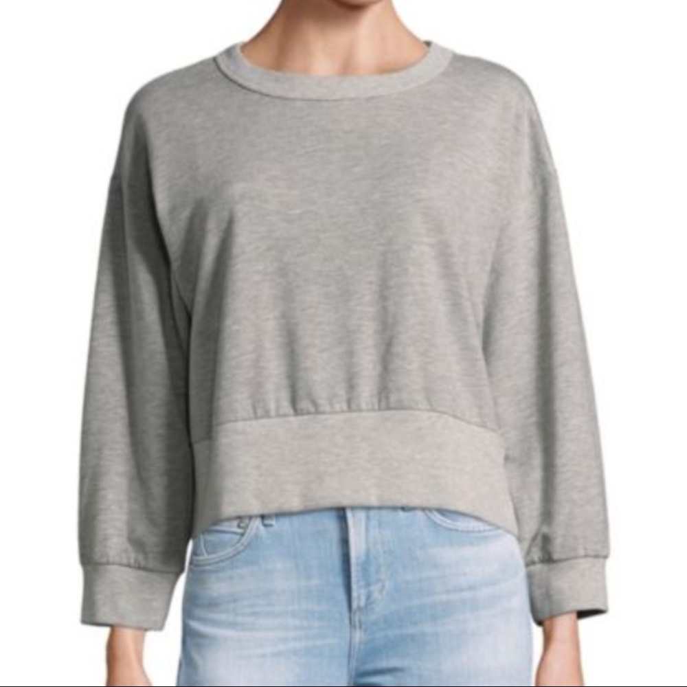 Cropped Style Gray Sweatshirt Sz Small New w/ Tags