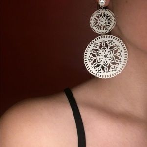 White earrings