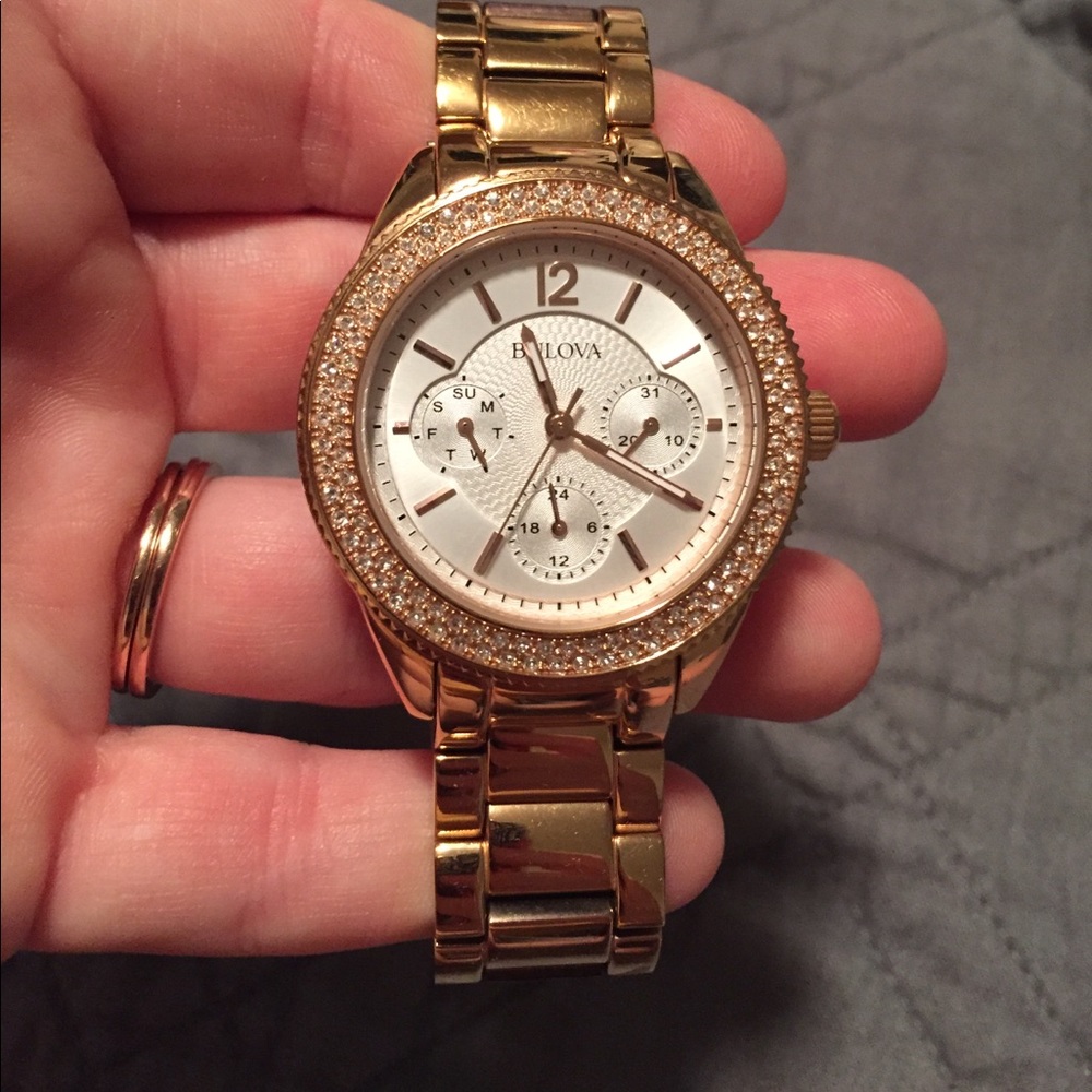 Helzberg rose gold watch