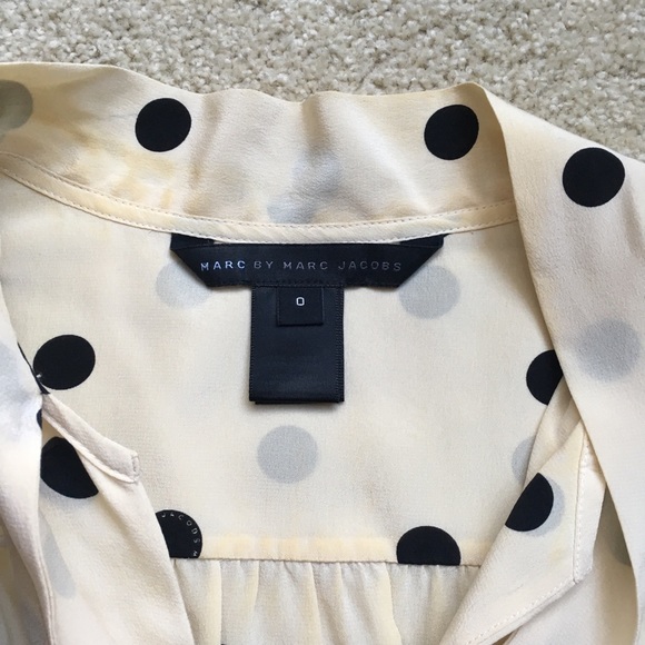 Marc by Marc Jacobs Tie Front Mod Silk Blouse XS 0 - Picture 3 of 5