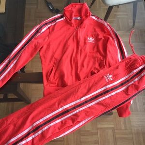 bright orange tracksuit