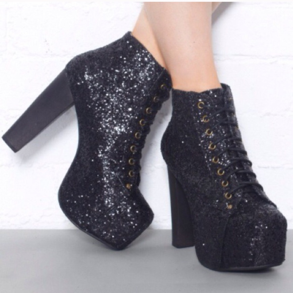 Black Sparkle Jeffrey Campbell Litas